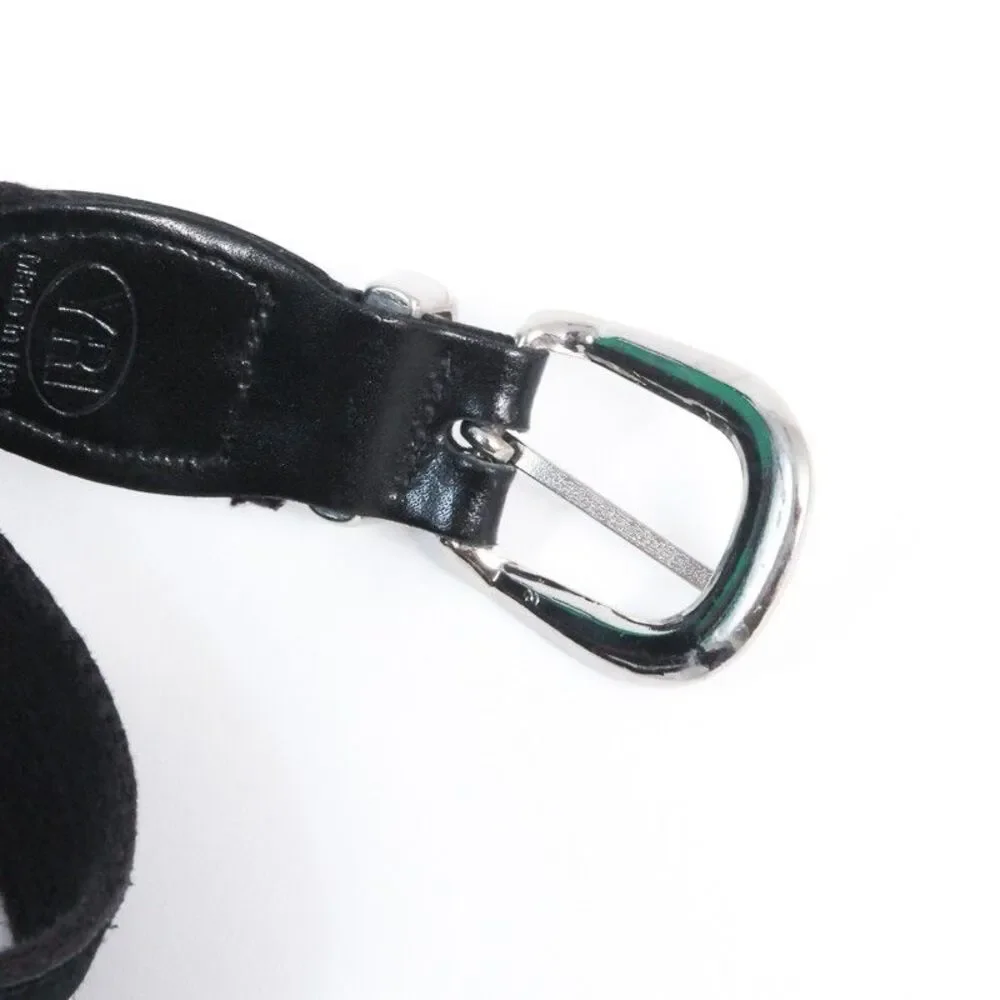 Bethpage Black Golf YRI Mens Size 40 Ribbon Belt Black Leather Silver Buckle
